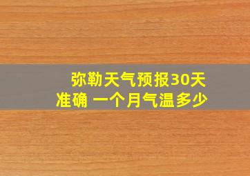 弥勒天气预报30天准确 一个月气温多少